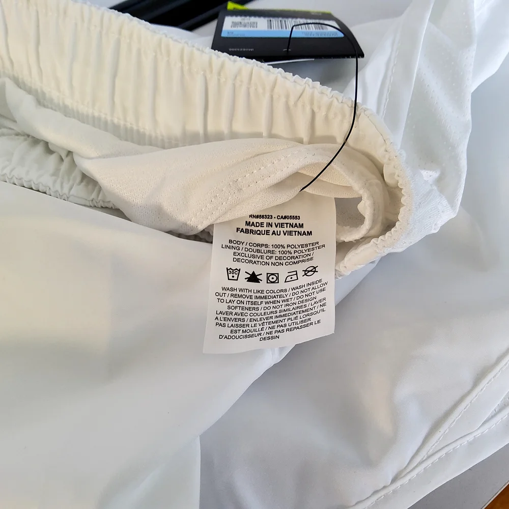 Nike White Athletic Shorts Lightweight Breathable , Size M